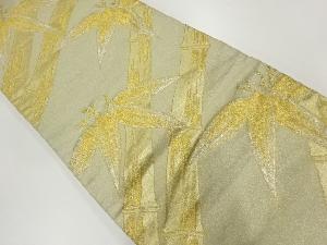 アンティーク　竹笹模様織出し袋帯（材料）